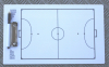 Taktiktavla för futsal, 40 x 23 cm.