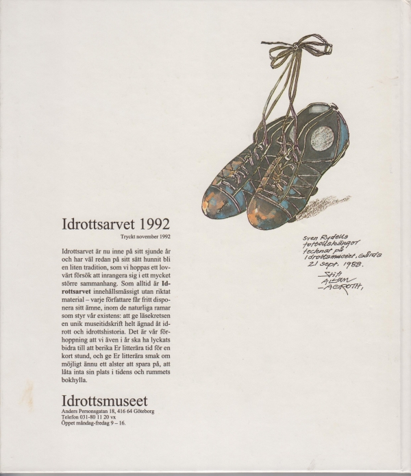 Idrottsarvet 1992 i gruppen Böcker / Sports Memorabilia hos Bobo-Konen (A-801)