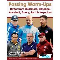 PASSING WARM-UPS - DIRECT FROM GUARDIOLA, SIMEONE, ANCELOTTI, EMERY, SARRI & HEYNCKES i gruppen Böcker / Taktik/Teknik hos Bobo-Konen (ST-B058)